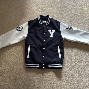 YONSEI Varsity Jacket (Navy and White) Size Adult Large